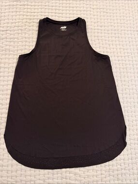 Avia Black Racerback Active Tank with Perforated Hem